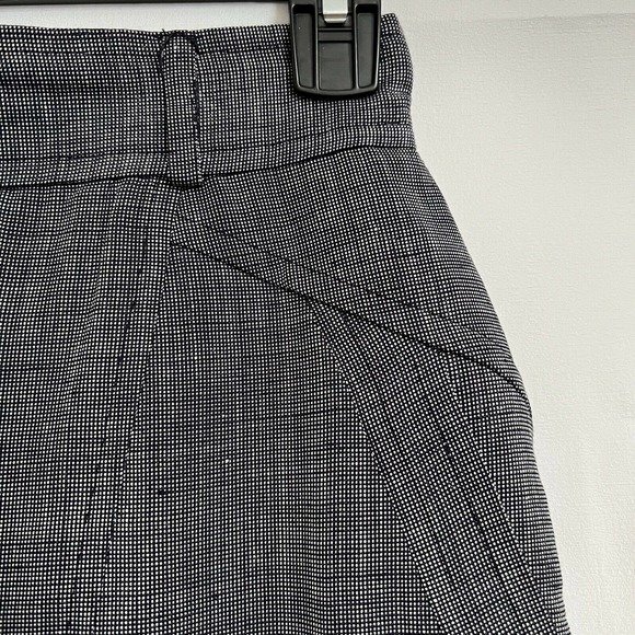Karl Lagerfeld Italy Vtg Straight Skirt EU 36 US 4 Linen blend Structured Gray - Picture 3 of 4